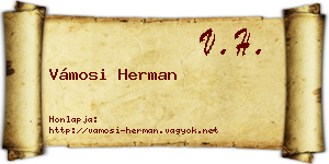 Vámosi Herman névjegykártya