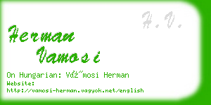 herman vamosi business card